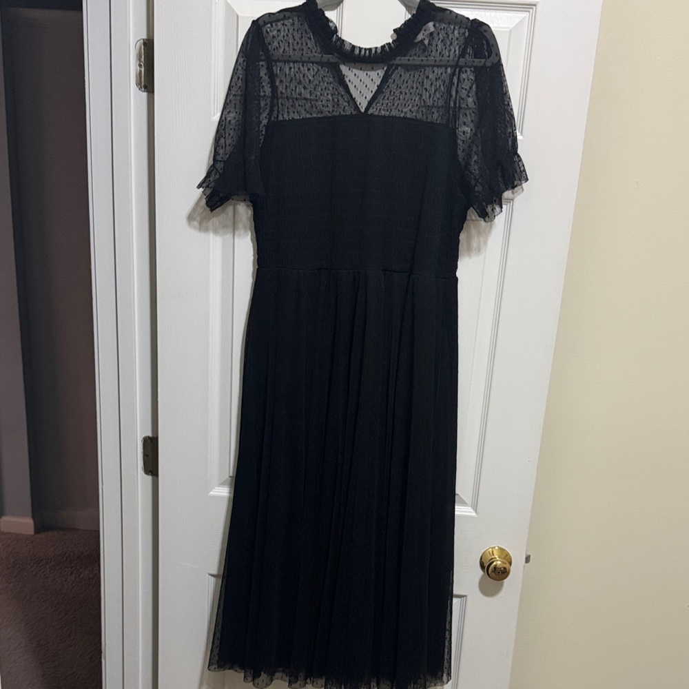 Chic Black Lace Long Sleeve Dress